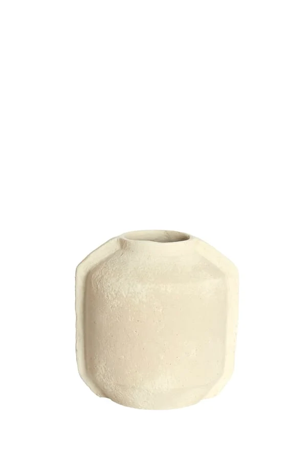 Pot deco 26x23x27 cm NORIC matt cream