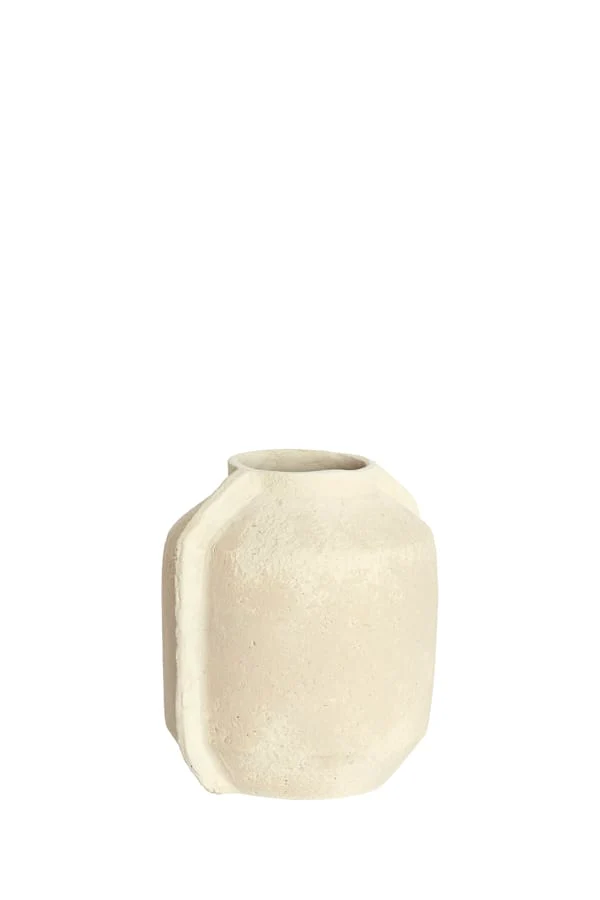 Pot deco 26x23x27 cm NORIC matt cream
