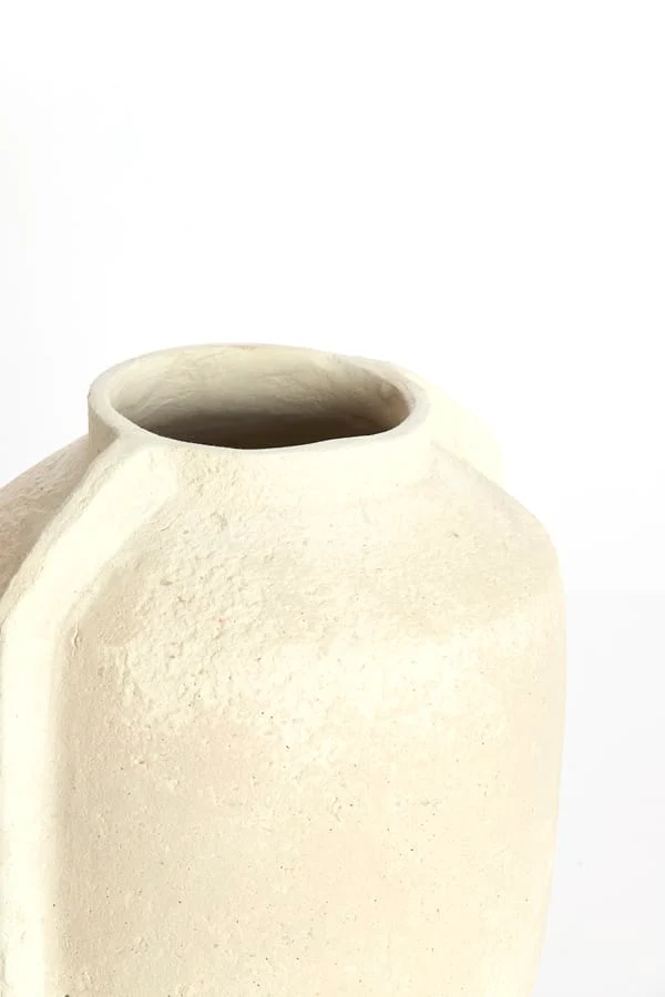 Pot deco 26x23x27 cm NORIC matt cream