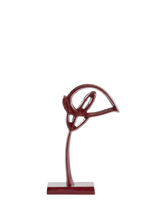 Ornament on base 15x7,5x29 cm CALLA shiny burgundy