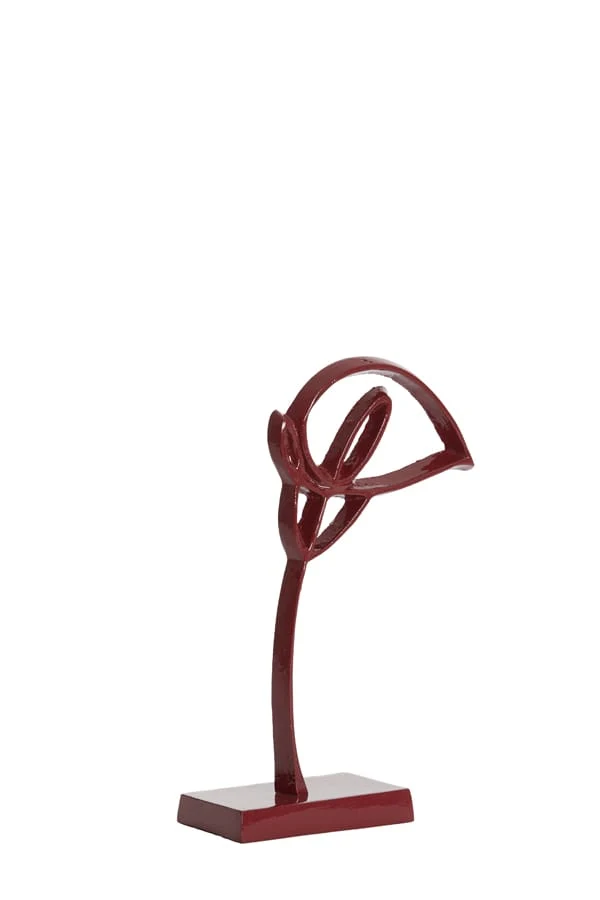 Ornament on base 15x7,5x29 cm CALLA shiny burgundy