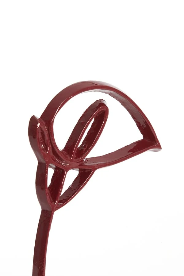 Ornament on base 15x7,5x29 cm CALLA shiny burgundy