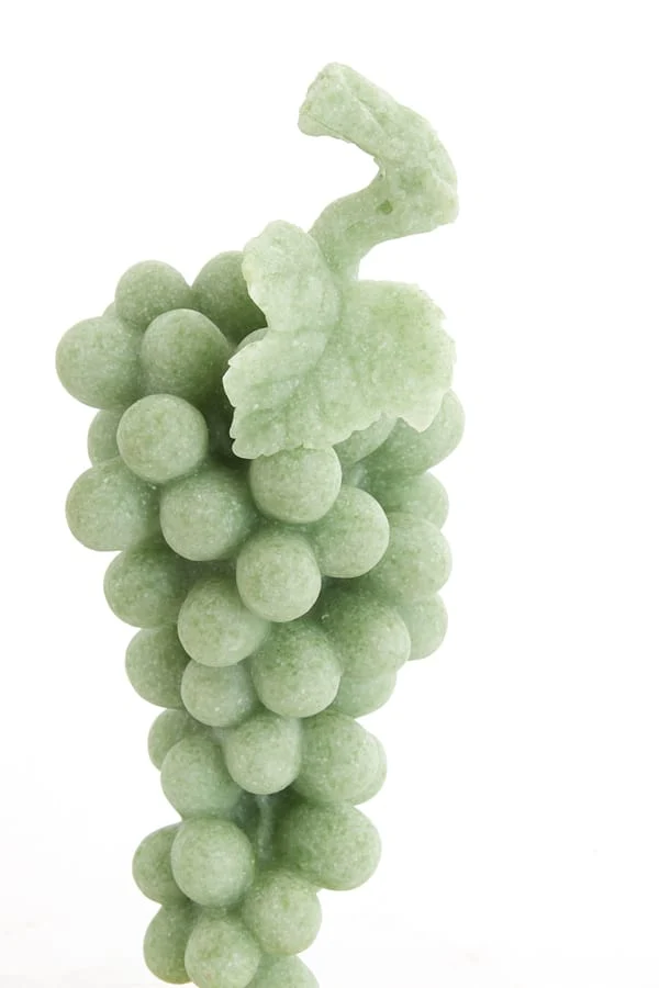 Ornament on base 15x13x35 cm GRAPE green+antique bronze