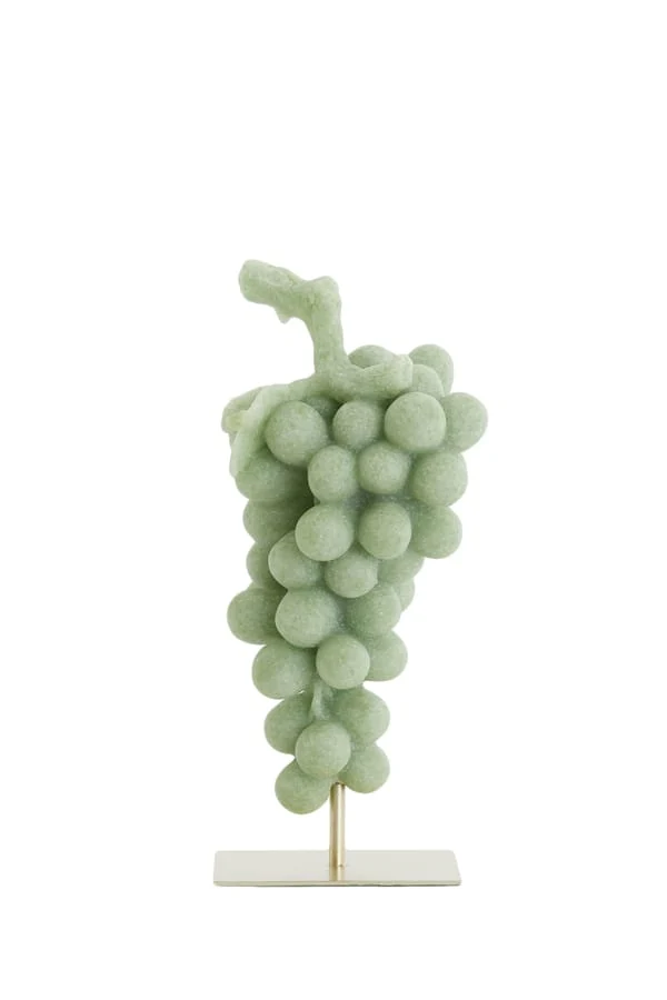 Ornament on base 14x12,5x30,5 cm GRAPE green+antique bronze