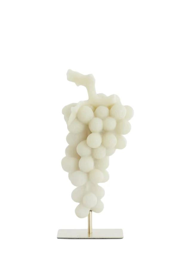 Ornament on base 14x12,5x30,5 cm GRAPE cream+antique bronze