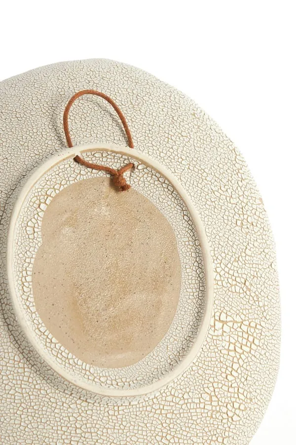 Ornament hanging 22,5x3,5x26 cm SOLEIL matt sand-cream
