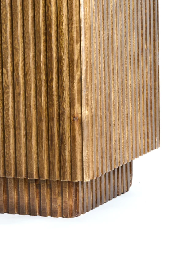 Pillar 30x30x60 cm GATURA wood dark brown+glass brown