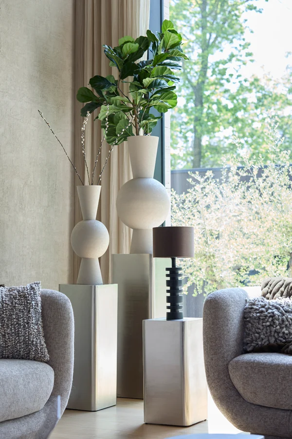 Pillar 30,5x30,5x80 cm ALURIO nickel satin