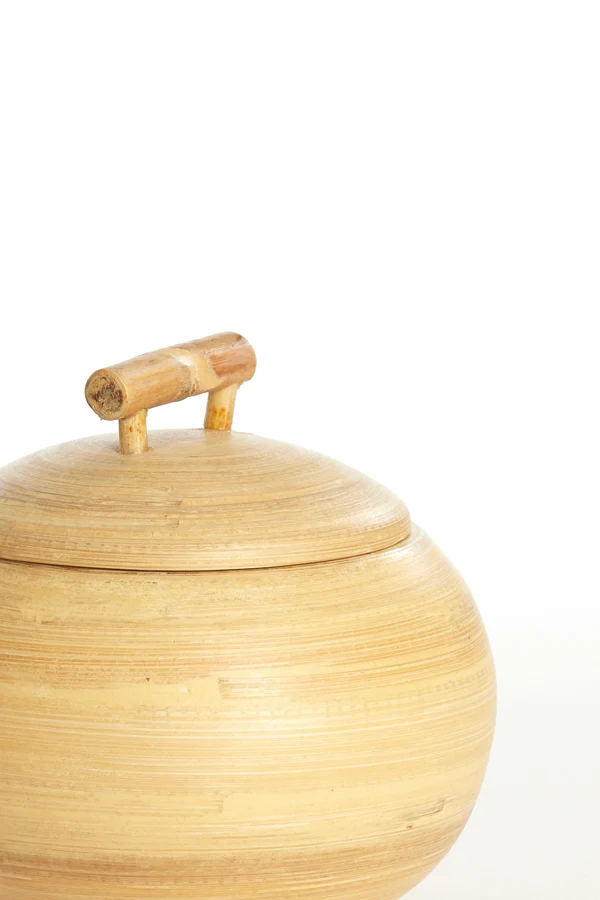 Pot deco 16x15 cm MACEO bamboo natural