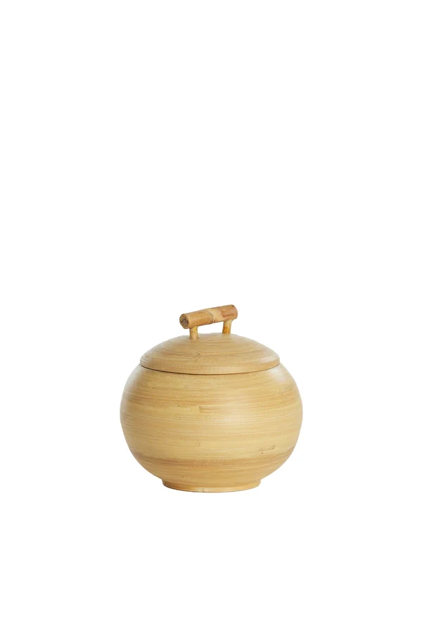 Pot deco 13x12 cm MACEO bamboo natural