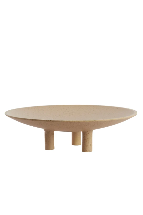 Plateau on base 40x11 cm TABUA sand+light brown spotted