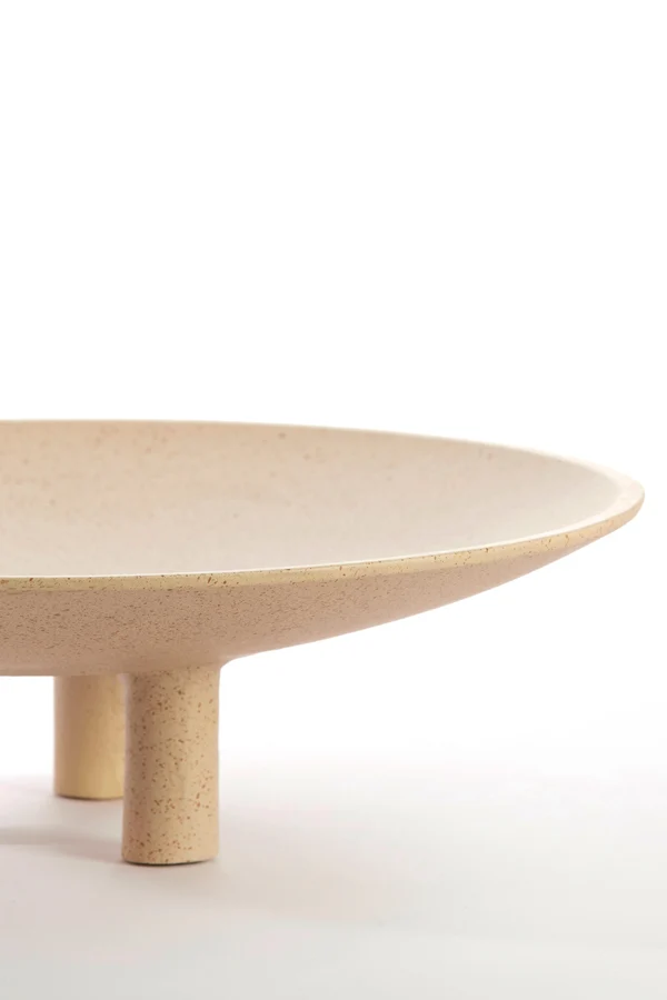Plateau on base 40x11 cm TABUA sand+light brown spotted