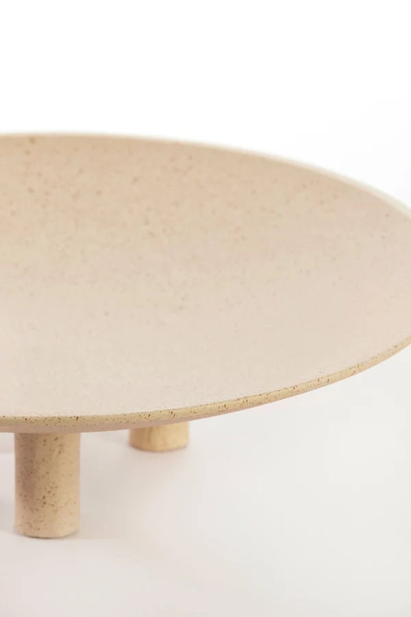 Plateau on base 40x11 cm TABUA sand+light brown spotted