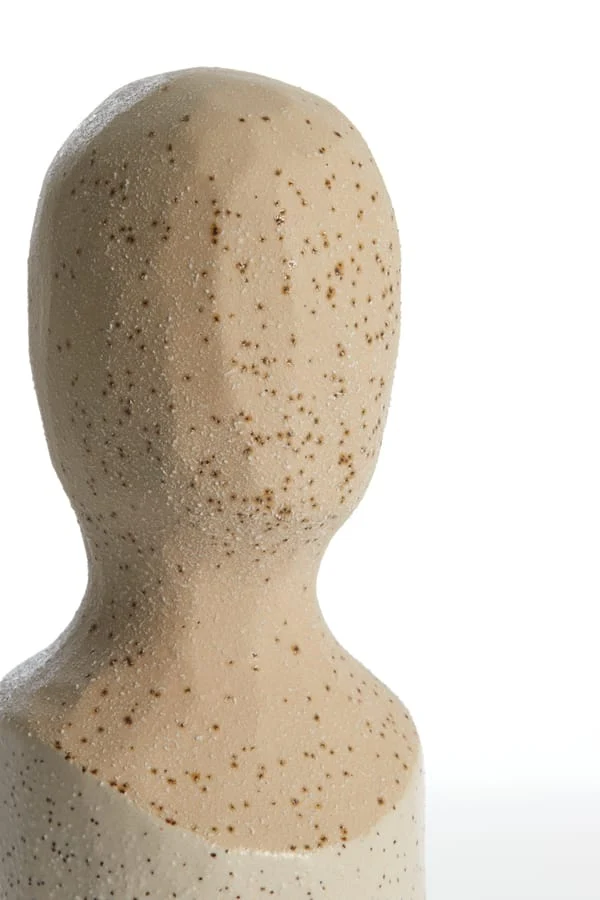 Ornament 9,5x8,5x25,5 cm BATTUDA ceramics matt cream