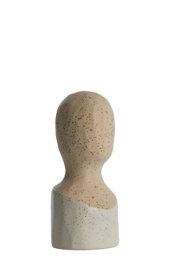 Ornament 9,5x8,5x20,5 cm BATTUDA ceramics matt cream