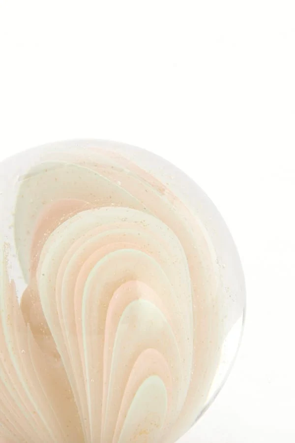 Ornament 8x8 cm OLYRA glass light pink