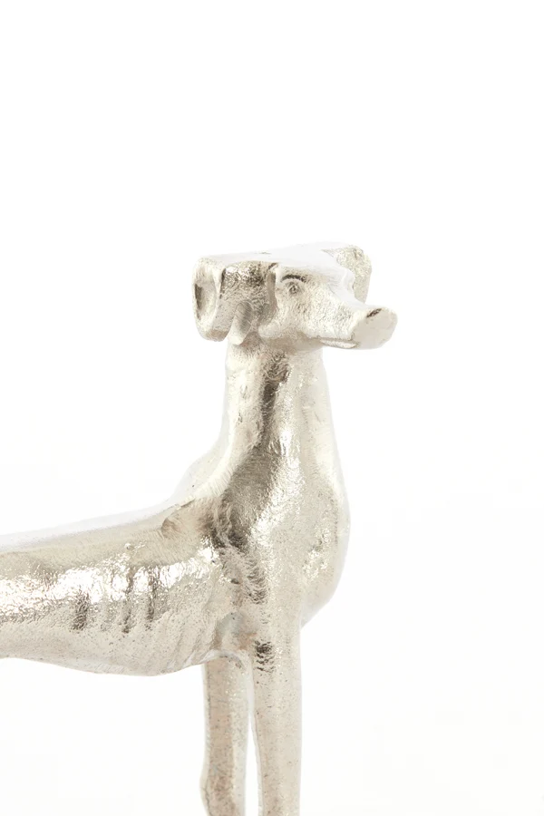 Ornament S/2 17x8x18+17x8x18 cm DOGS nickel
