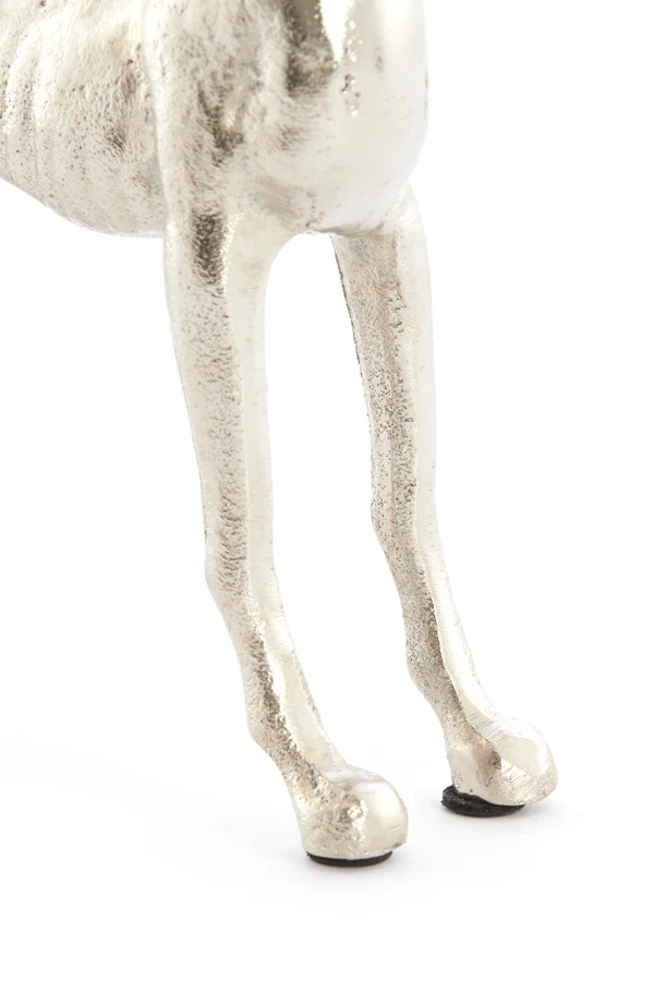 Ornament S/2 17x8x18+17x8x18 cm DOGS nickel