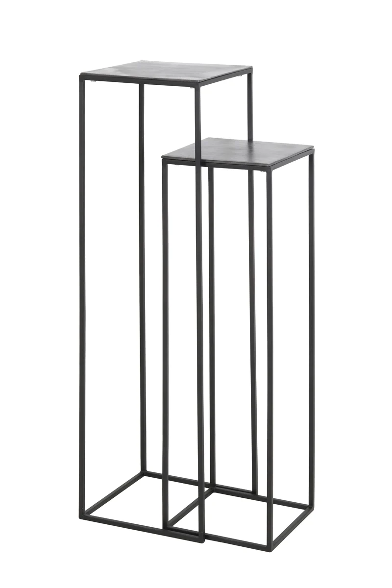 Pillar S/2 max 35x35x120 cm BOCA raw lead antique-matt black