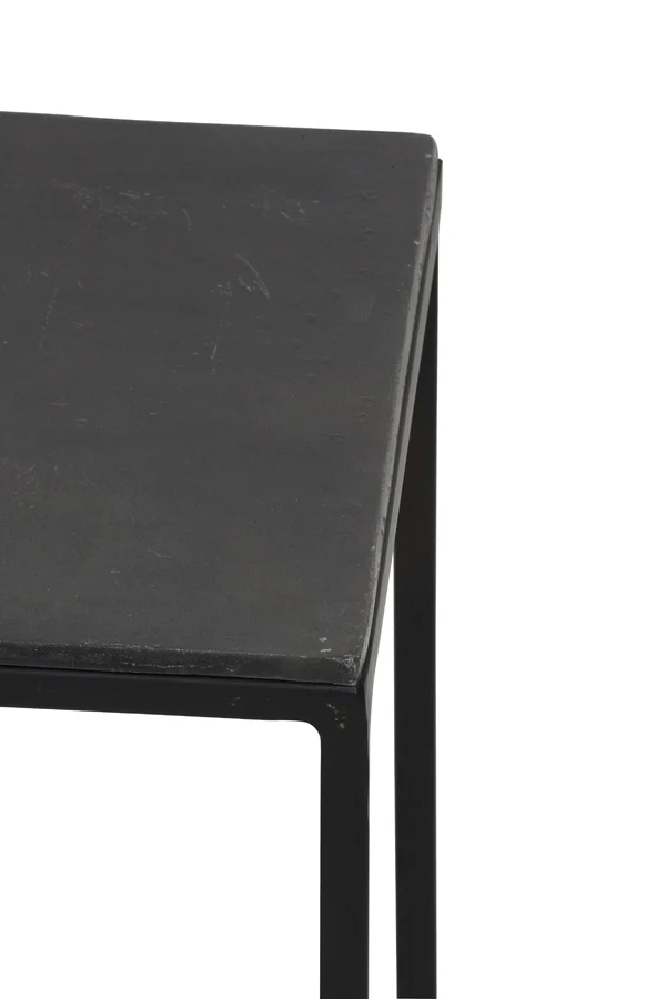 Pillar S/2 max 35x35x120 cm BOCA raw lead antique-matt black