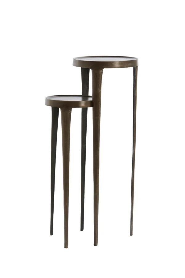 Pillar S/2 30x80+35x100 cm TOBIAS dark brown