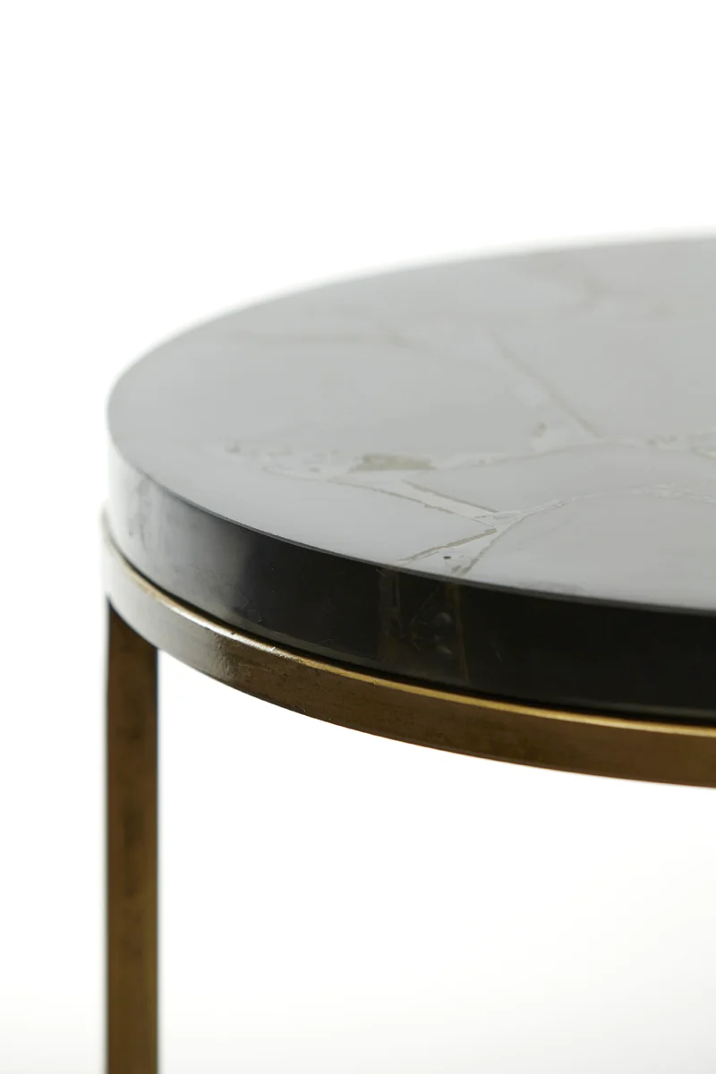 Pillar S/2 30x80+35x100 cm SOBRINA black agate+ant. bronze