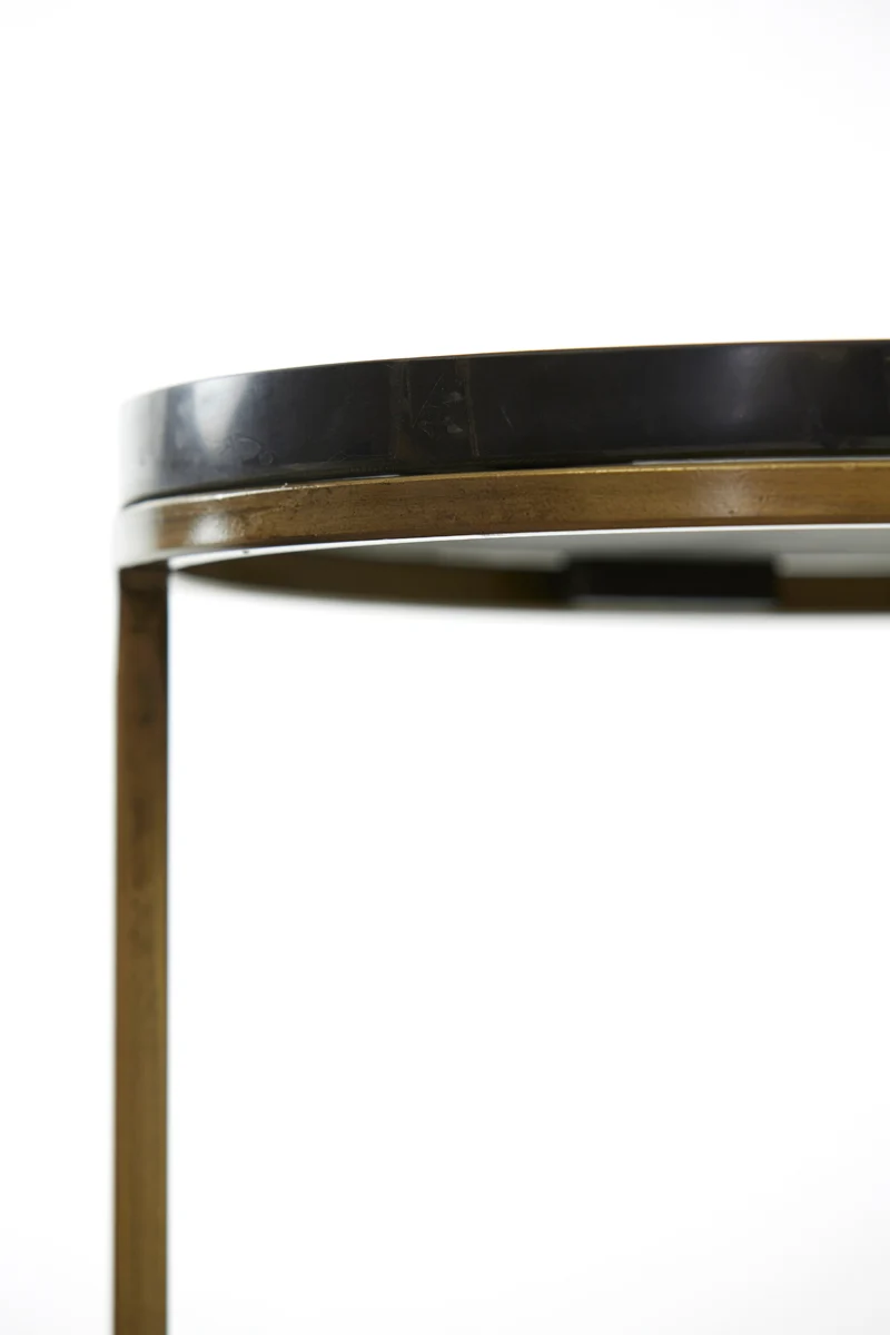 Pillar S/2 30x80+35x100 cm SOBRINA black agate+ant. bronze