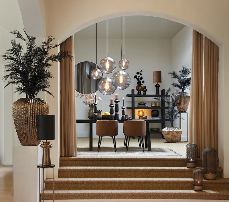 Pillar S/2 30x80+35x100 cm SOBRINA black agate+ant. bronze