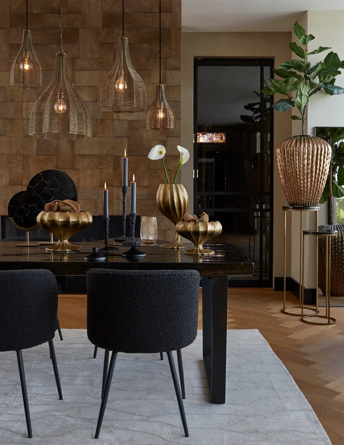 Pillar S/2 30x80+35x100 cm SOBRINA black agate+ant. bronze