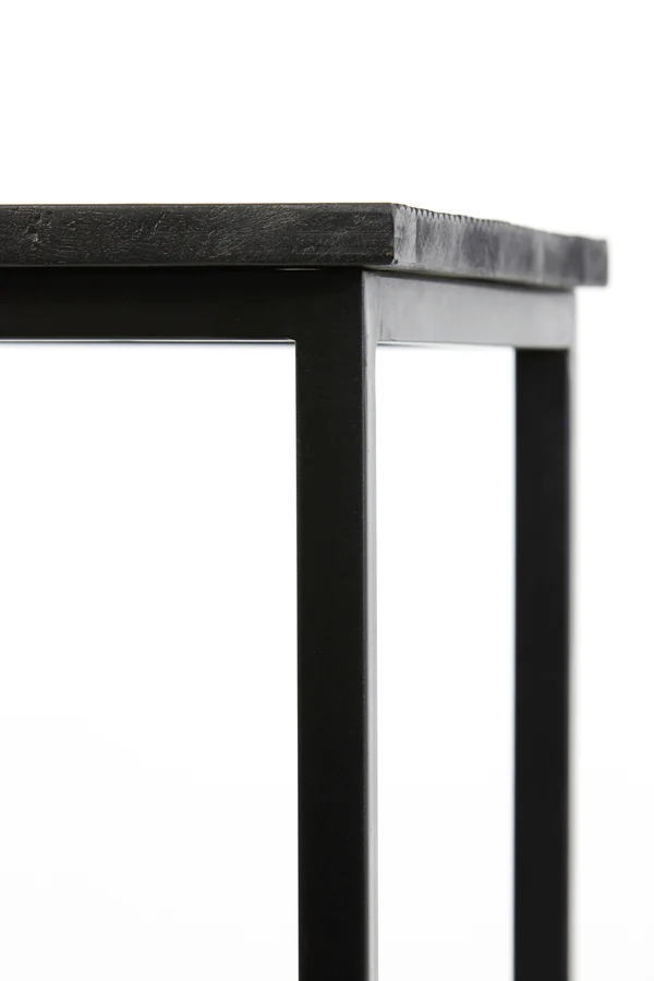 Pillar S/2 30x30x83+36x36x103 cm BRYSON wood matt black