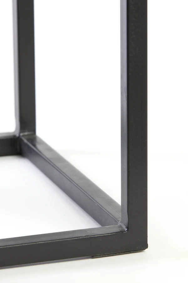 Pillar S/2 30x30x83+36x36x103 cm BRYSON wood matt black