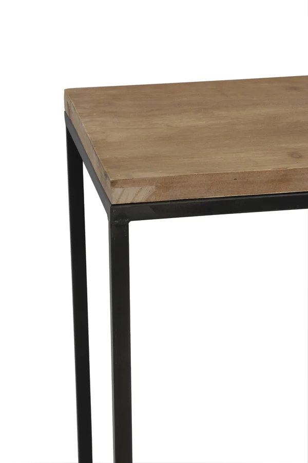Pillar S/2 30x30x82,5+35x35x102 cm YARULA wood+black