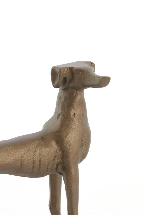 Ornament S/2 17x8x18+17x8x18 cm DOGS antique bronze
