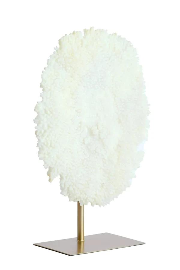 Ornament on base 46x20x69 cm CORAL cream+antique bronze