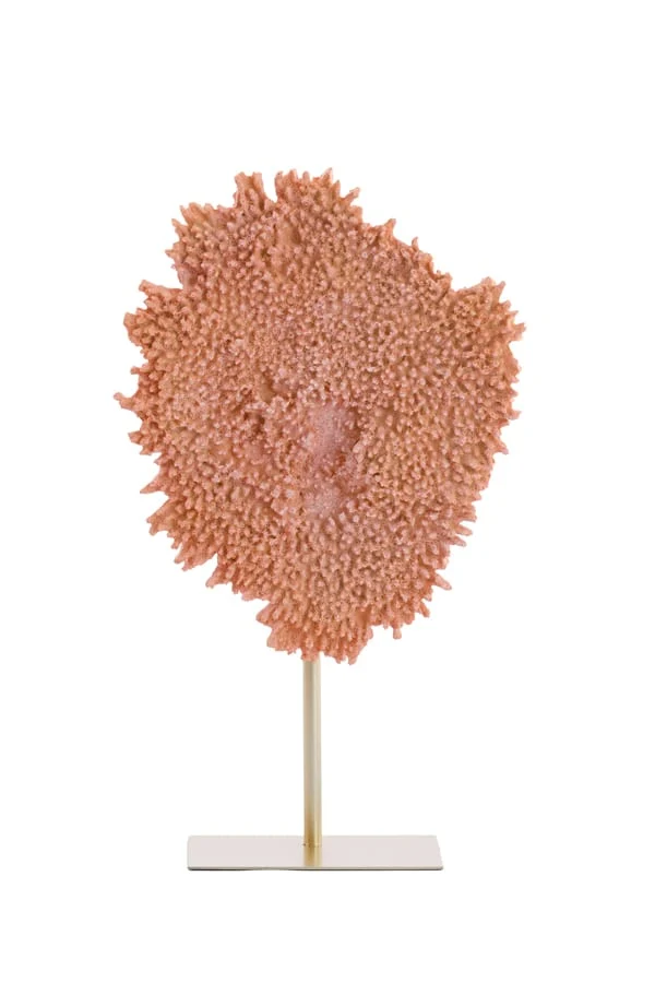 Ornament on base 37x31x61,5 cm CORAL coral+antique bronze