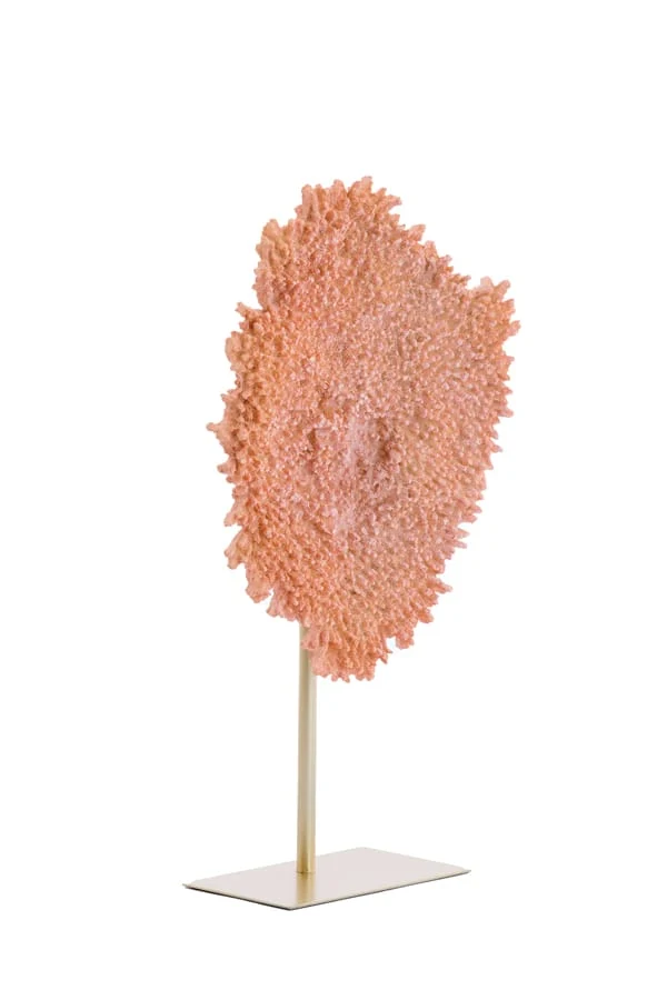 Ornament on base 37x31x61,5 cm CORAL coral+antique bronze