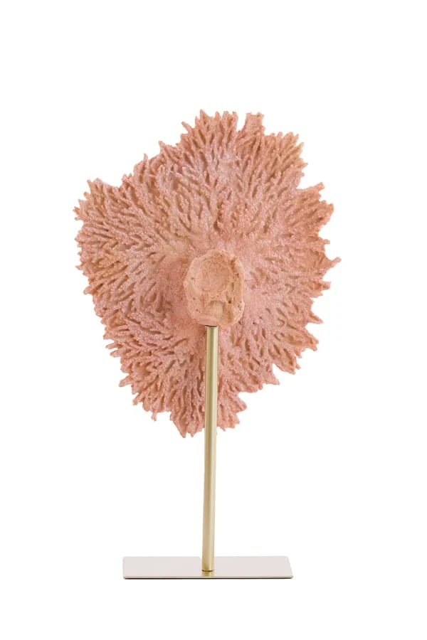 Ornament on base 37x31x61,5 cm CORAL coral+antique bronze