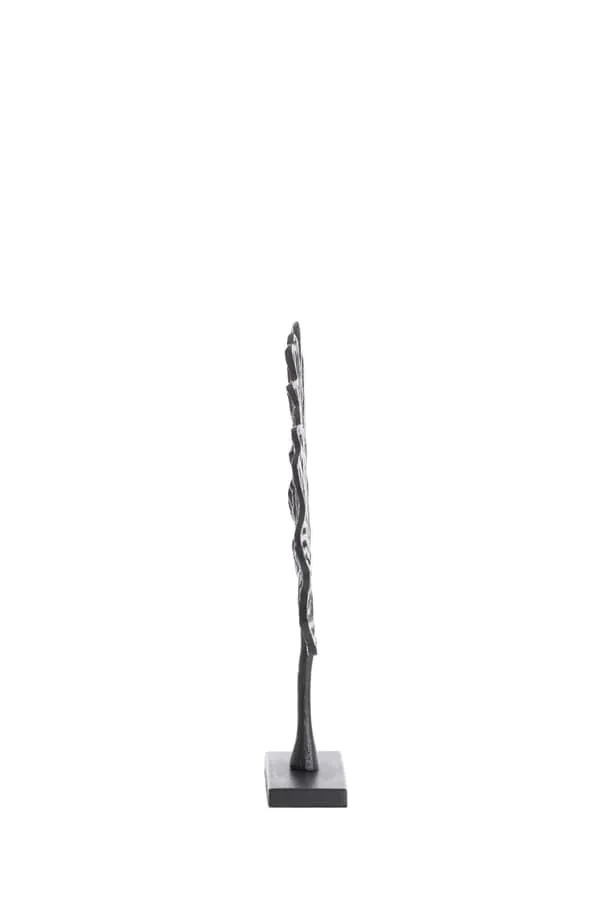 Ornament on base 36x6x39 cm LEAF matt black