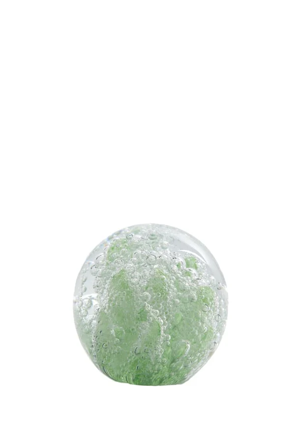 Ornament 8x8 cm CORAL glass green