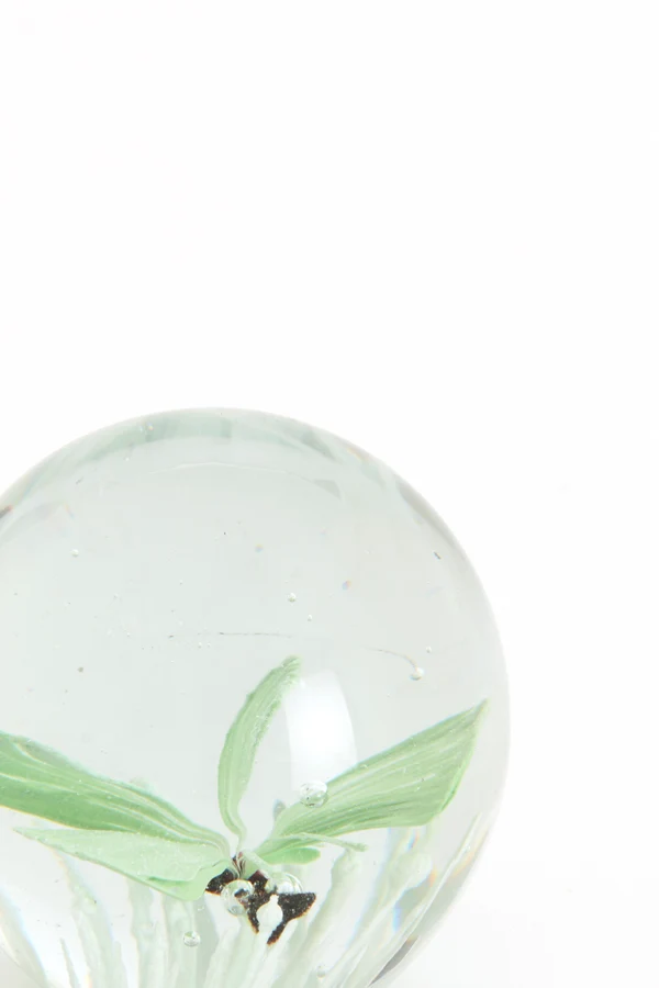 Ornament 8x8 cm BUTTERFLY glass green
