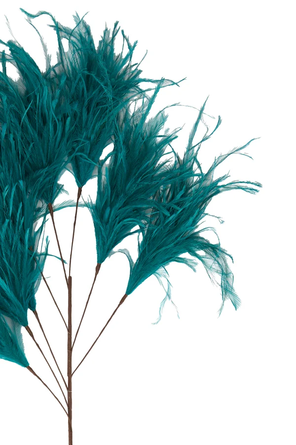 Ornament 8 feathers 95 cm FEATHER petrol