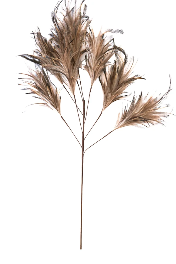 Ornament 8 feathers 95 cm FEATHER grey