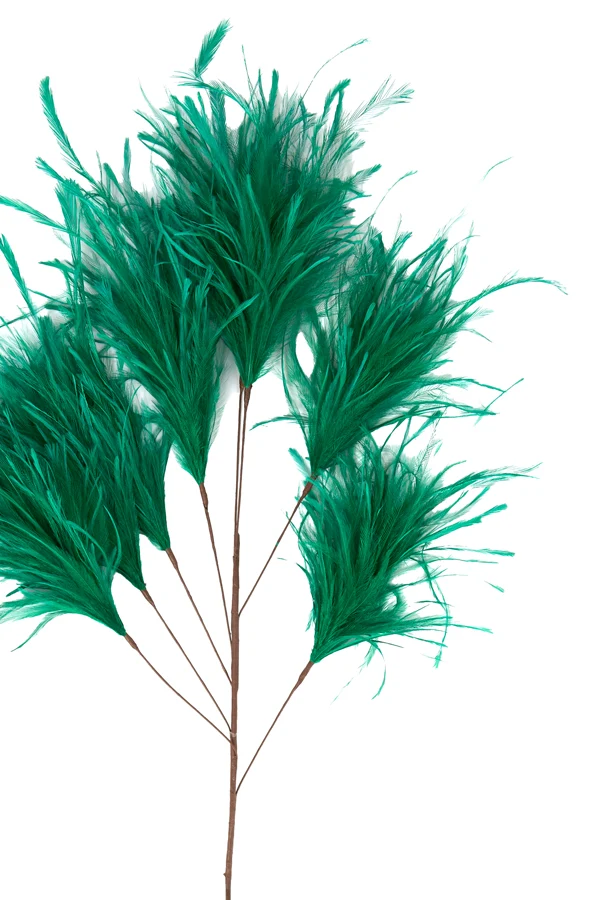 Ornament 8 feathers 95 cm FEATHER green