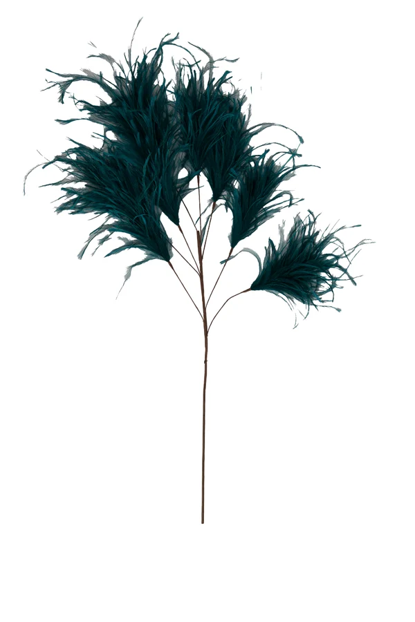 Ornament 8 feathers 95 cm FEATHER emerald