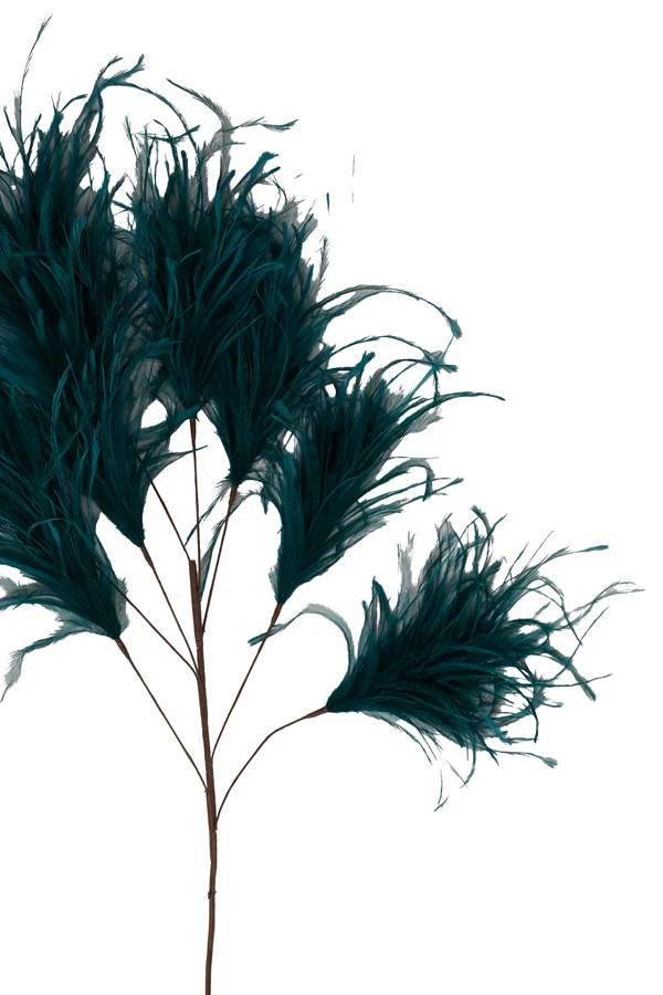 Ornament 8 feathers 95 cm FEATHER emerald