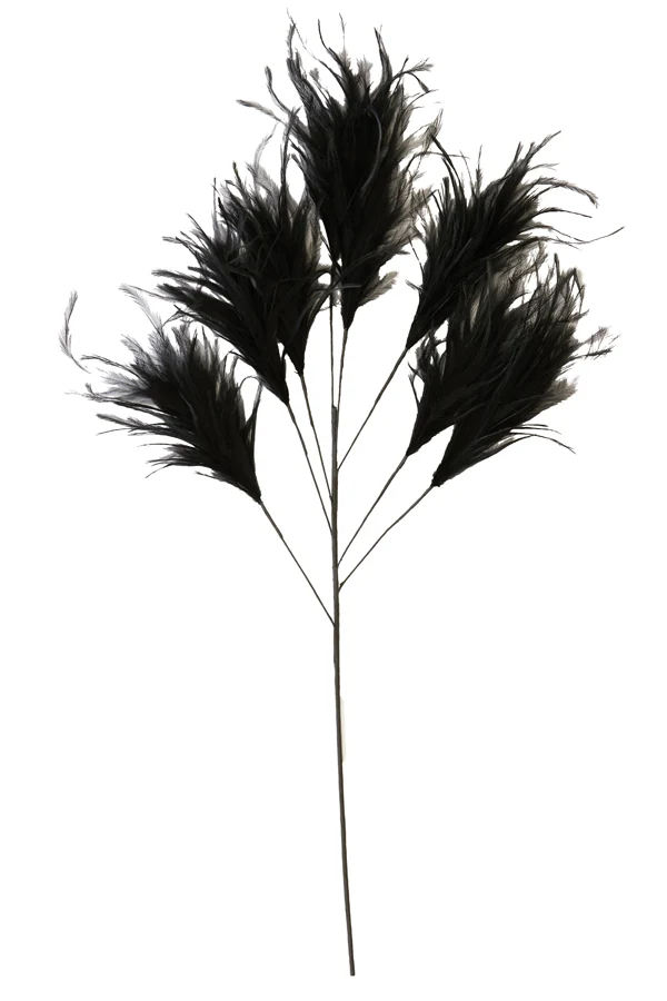 Ornament 8 feathers 95 cm FEATHER black