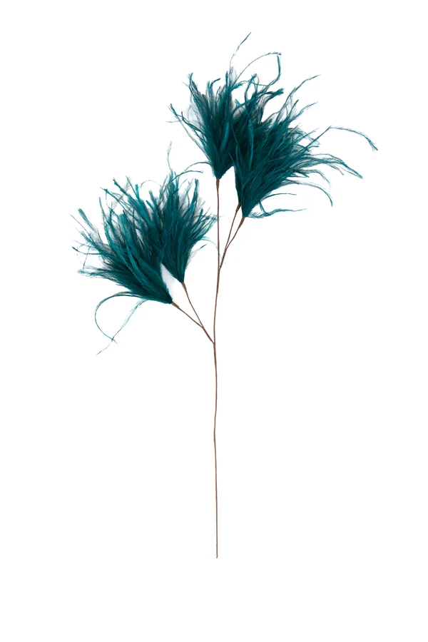 Ornament 5 feathers 95 cm FEATHER emerald