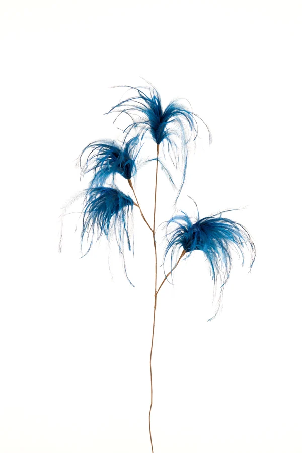Ornament 5 feathers 95 cm FEATHER blue
