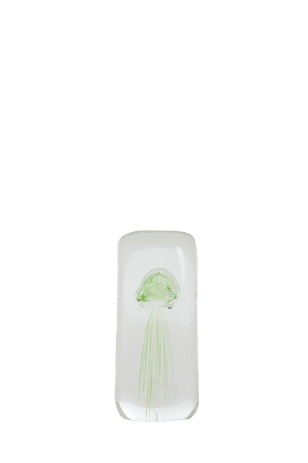 Ornament 5,5x5,5x13 cm JELLYFISH glass green