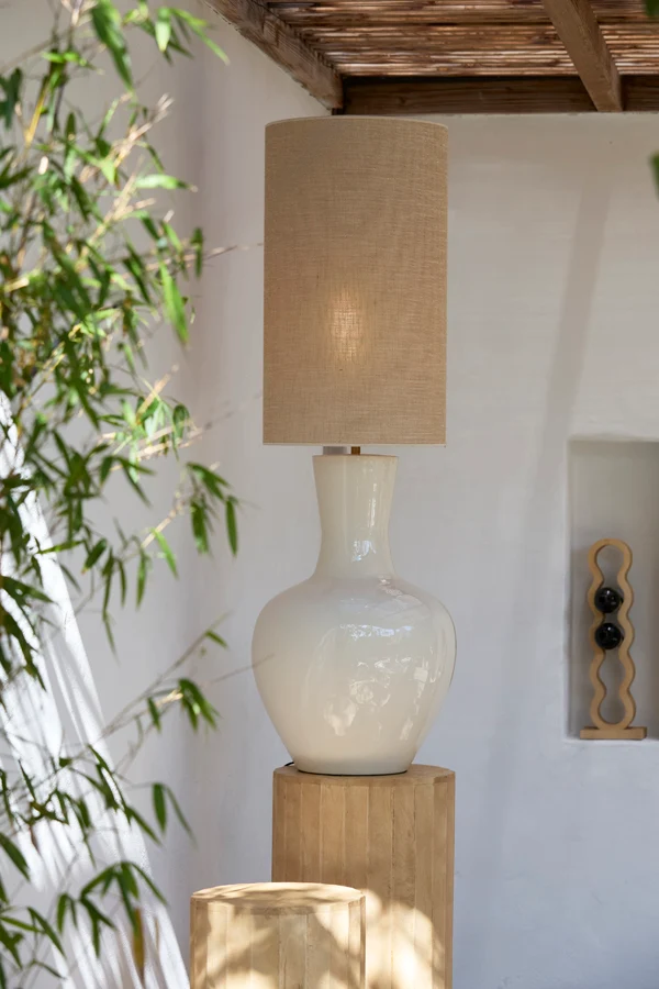 Lamp base 46x69 cm NANA shiny cream